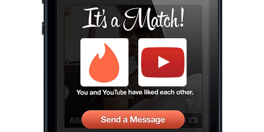 Tinder refait le match avec Youtube
